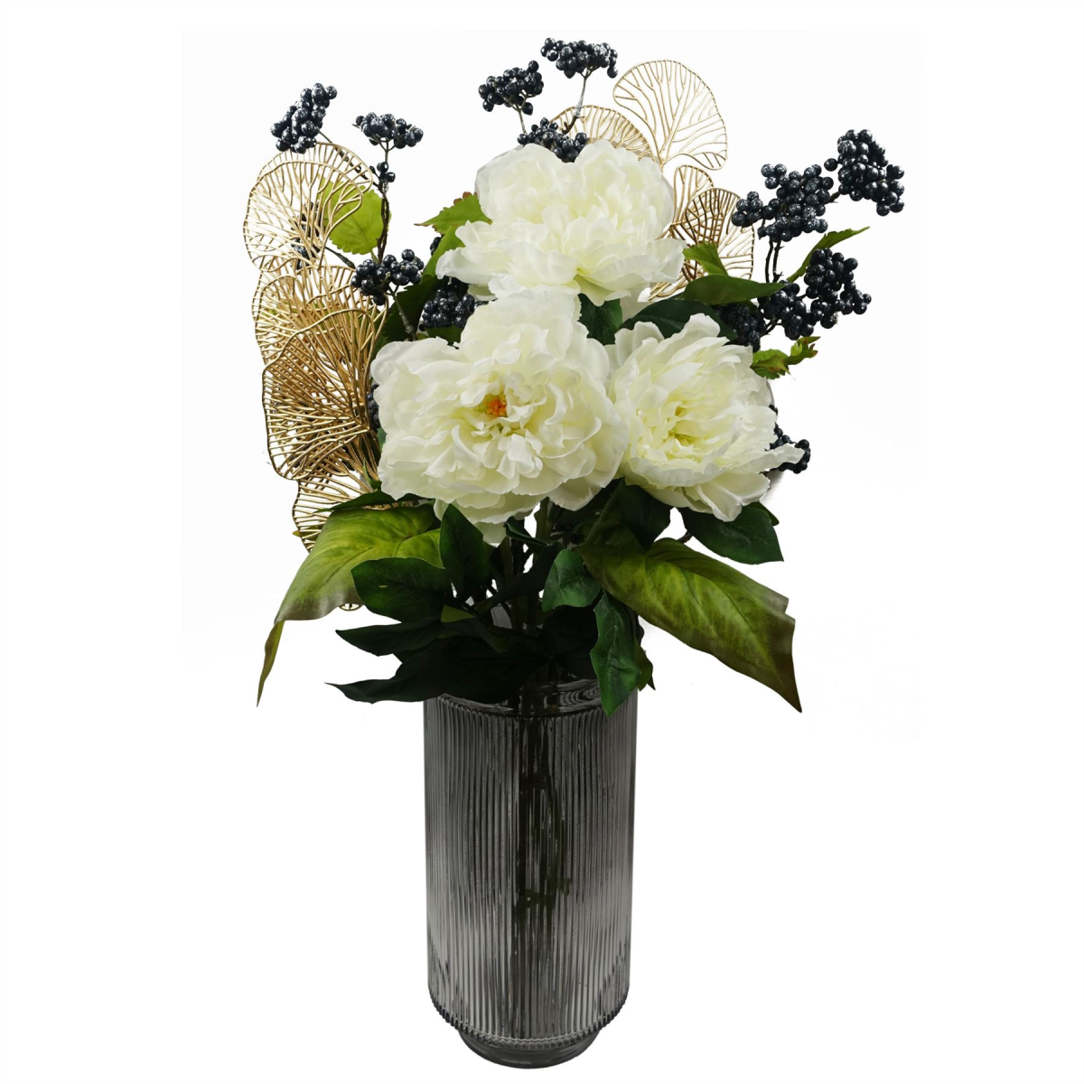 65cm Grape Leaf Foliage Spray with Berries Artificial