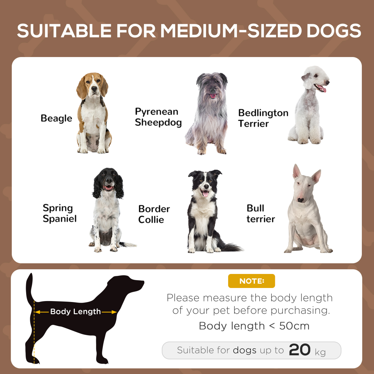 PawHut 76cm Elevated Dog Bed Cooling Raised Pet Cot UV Protection Canopy Coffee