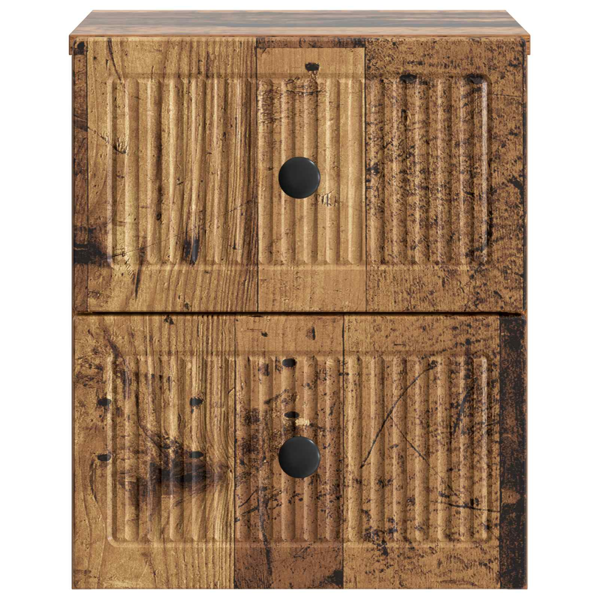 vidaXL Wall-Mounted Bedside Cabinet Old Wood 33 x 34.5 x 40 cm