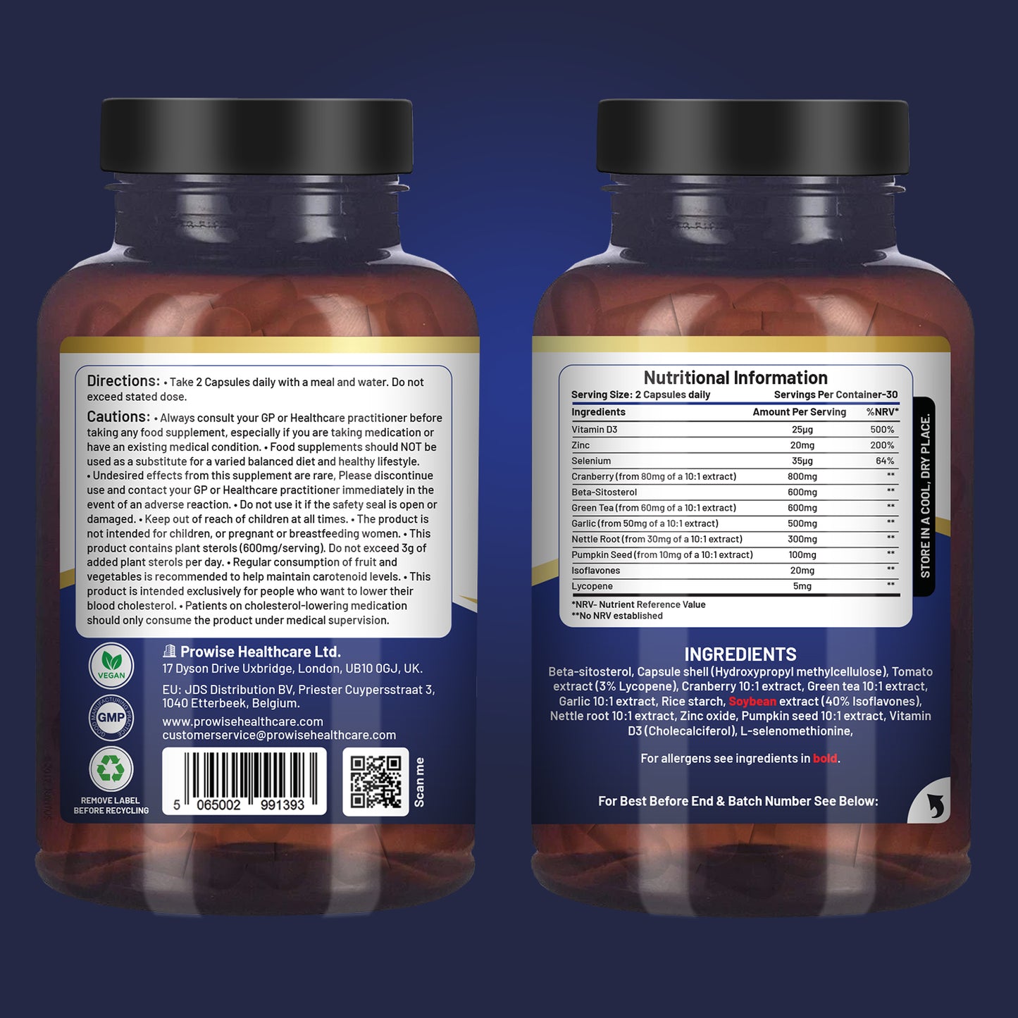 Advanced Prostwell Plus 60 Vegan Capsules Added Beta Sitosterol