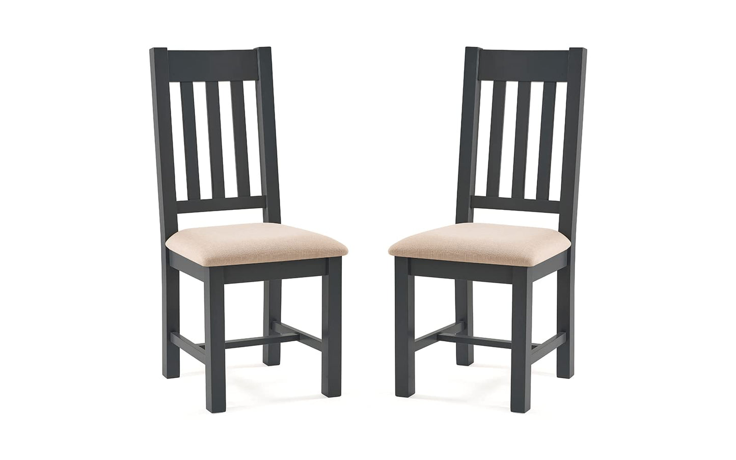Julian Bowen Set of 2 Bordeaux Dining Chairs, Dark Grey