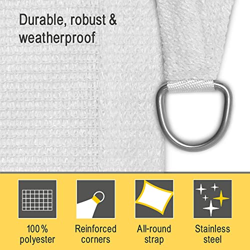 Sol Royal SolVision HS9  Rectangular Sun Shade Sail 4x2 m HDPE Breathable & UV-light resistant Sun Protection for Terrace, Balcony, Pool & Garden