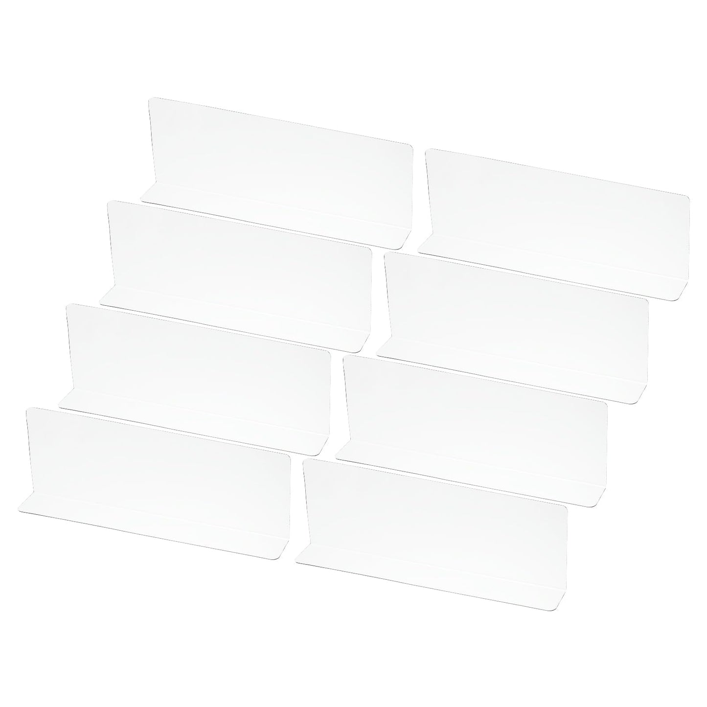PATIKIL 8 Pack Shelf Dividers for Closet Organization, 11.1x1.6x4 Acrylic Closets Separator Kitchen Cabinet Shelves Under Bed Blocker for Bedroom