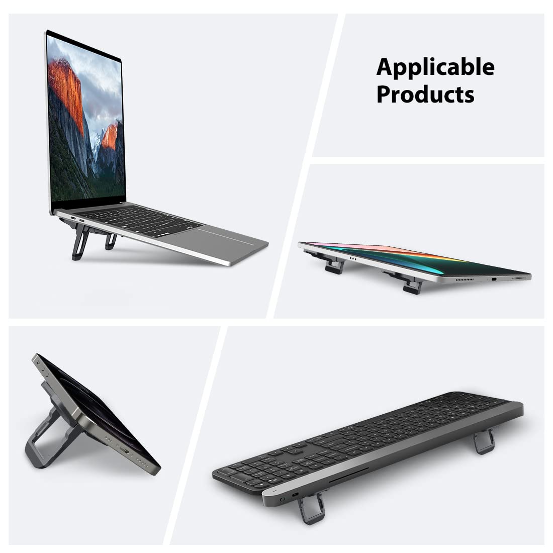 Nillkin Portable Laptop Stand Keyboard Cradle with Non-Slip Silicone Laptop Feet, Invisible Adjustable Computer Kickstand for MacBook Pro/Air, HP