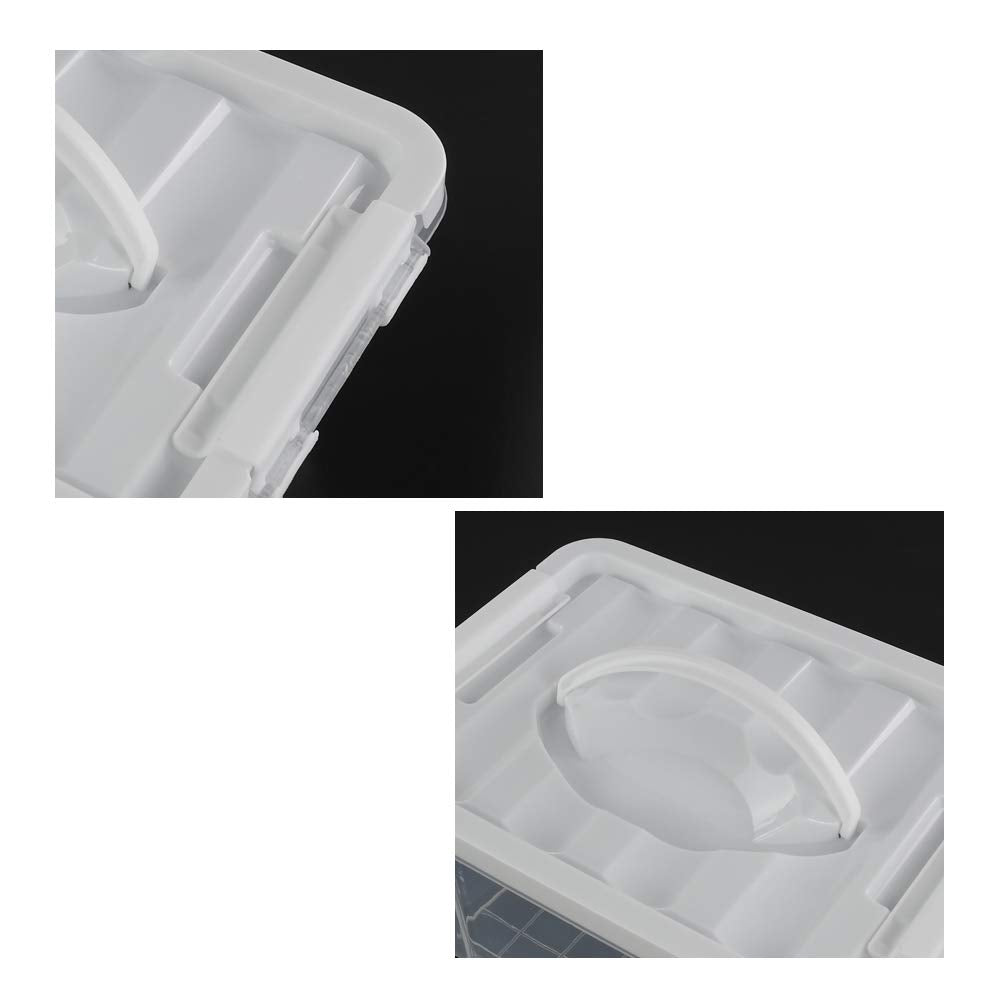 Innouse 6 Packs Small Storage Boxes 5 L, Clear Plastic Box with Handles