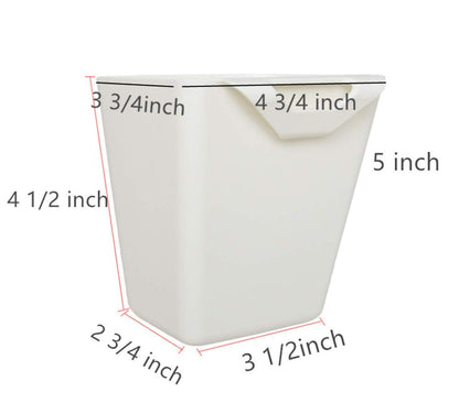 4 Pack Hanging Cup Holders for Storage Trolley & Cutlery Rack,Trolley Basket Storage,Rolling Cart Accessorie,4.75x4" Hanging Bins,Removable Storage