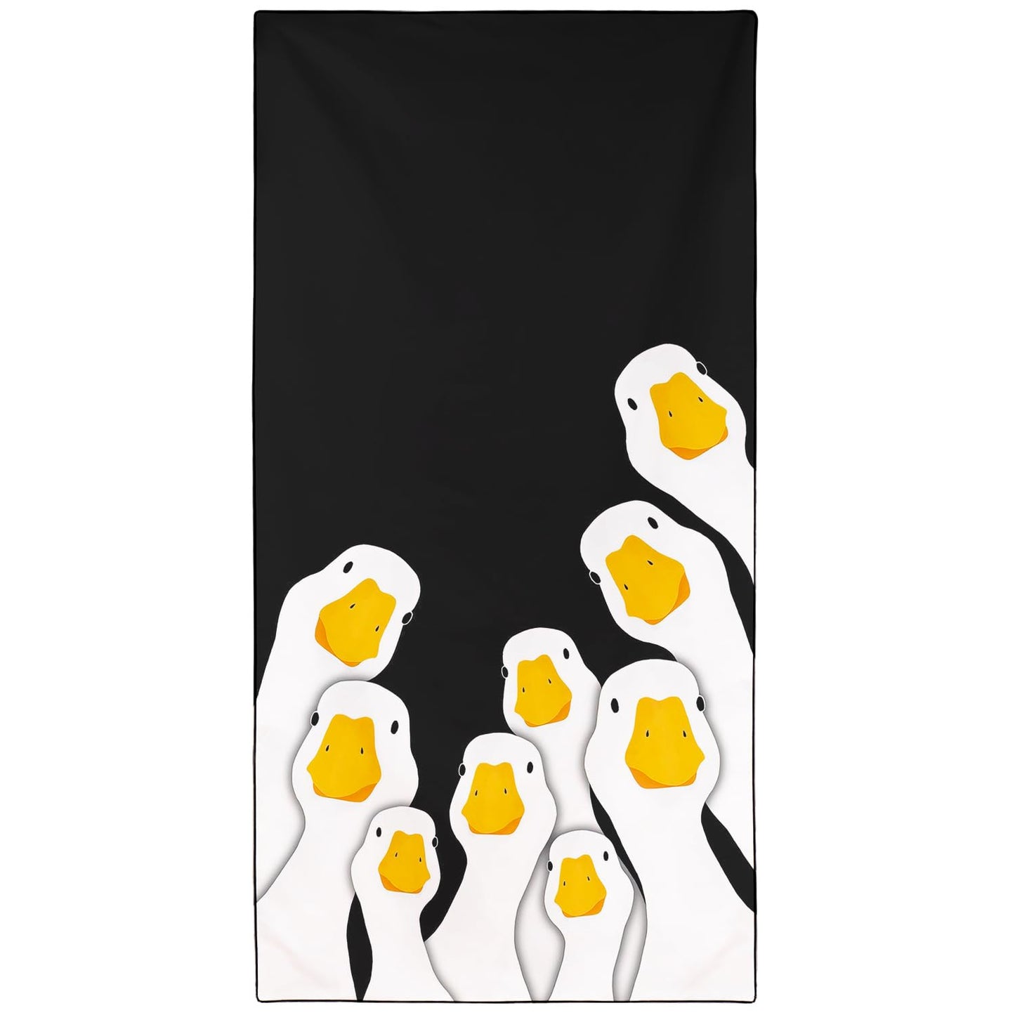 Violetpos Cute Duck Group Beach Towel, Extra Large 180x90 cm 250GSM Microfibre, Sand Free Quick Dry