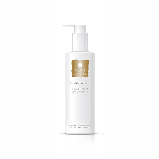 Pure Lakes Grapefruit & Lemongrass Hand Wash - Pump | Organic Hand Wash with Grapefruit & Lemongrass Essential Oils | Vegan Hand Wash Made with