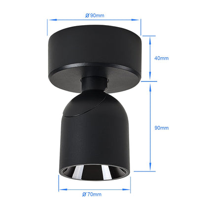 Budbuddy 12W LED Ceiling Spotlights Rotatable Wall Spotlights Swivel Black Wall Spotlamps Modern Indoor Wall Light for Corridor Living Room Office