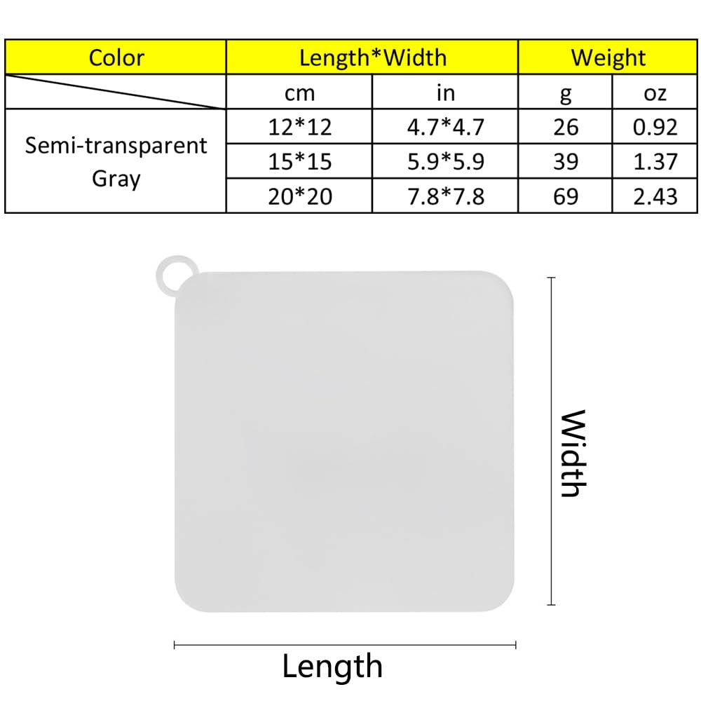 Shower Drain Cover, 2Pcs 15cm Square Silicone Floor Drain Cover Drain Seal Plug Deodorizer Pad for Shower Sink Toilet Bathroom Kitchen (White)