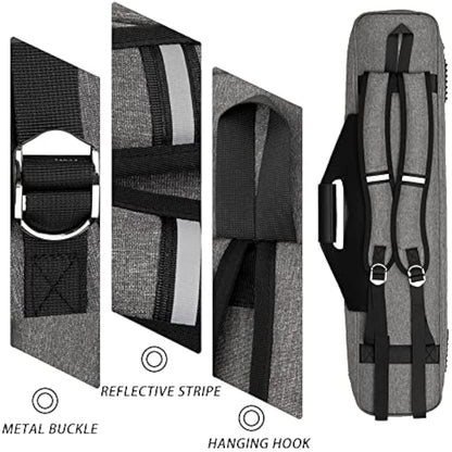 MangoRun Pool Cue Case 4x4 with Backpack Straps Carrying Case for 4 Pool Cues