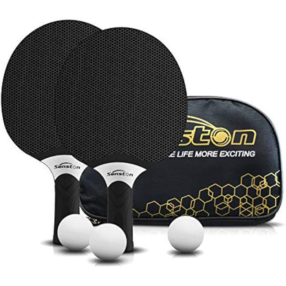Senston Table Tennis Rackets Set,Professional Ping Pong Paddle Set for 2-4 Players, Composite Rubber Ping Pong Paddle, Indoor or outdoor games.