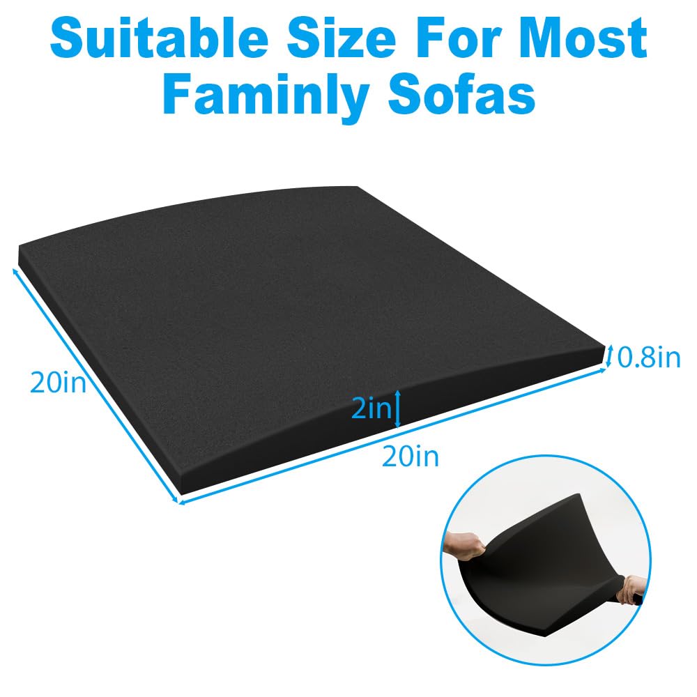 Duscdesp 50×50cm Sofa Support Boards,Sofa Bed Support Cushion Sofa Saver,Cushion Sag Repair for Corner Sofa Sofa Bed Couches Settee (Black & 1 Pcs)