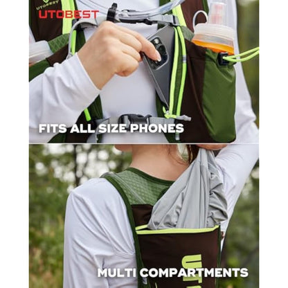UTOBEST Running Vest Running Backpacks Lightweight Functional Hydration Pack 5L, with 1.5L Hydration Bladder
