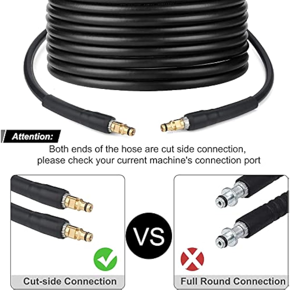20m Pressure Washer Replacement Hose for Karcher K Series Pressure Washer K2 K3 K4 K5 K6 K7 Click Plug Quick Connector (20)
