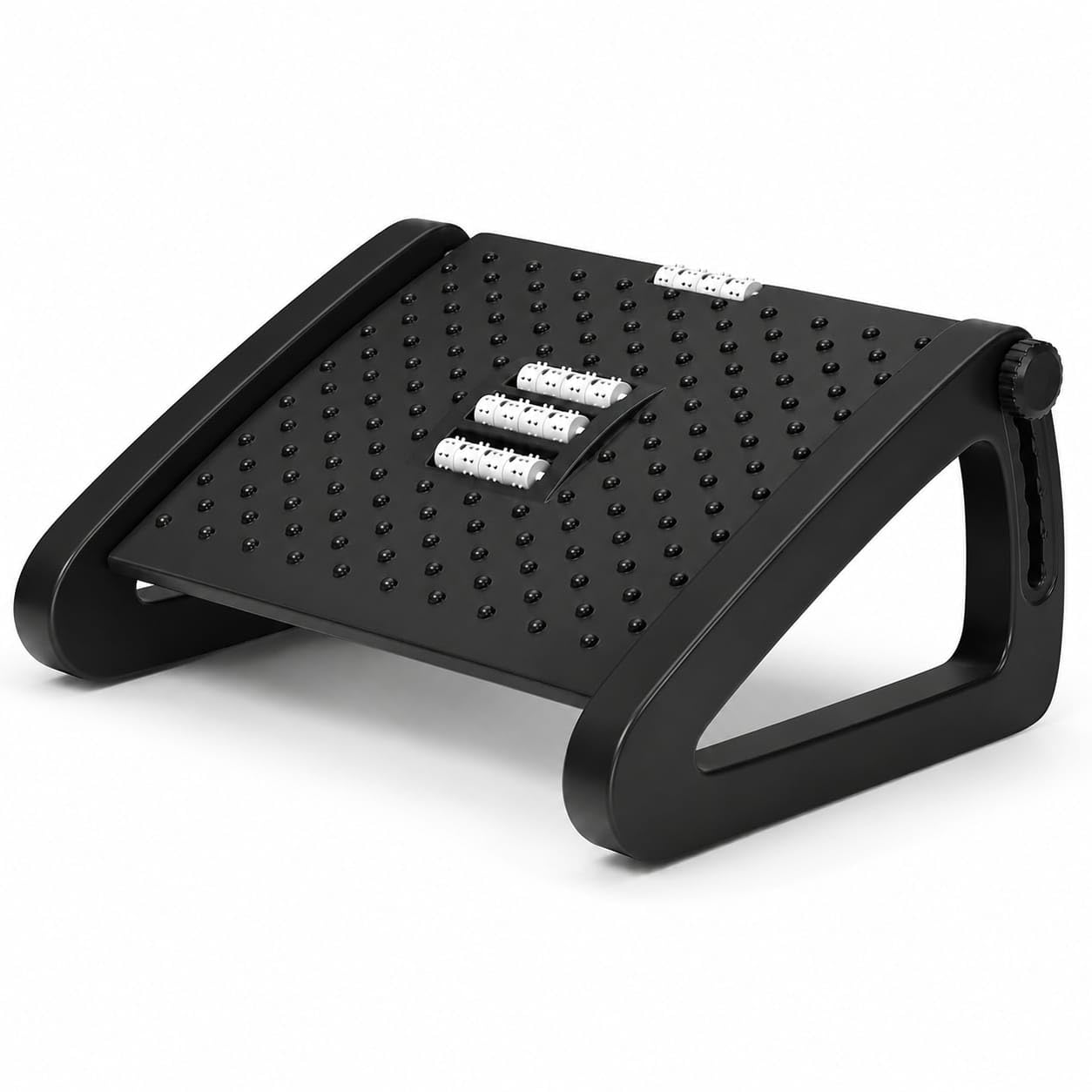 FootRest Under Desk- Adjustable Ergonomic Foot Stool with Massage Surface-Footrest for Office & Home-Desk Foot Rest for Foot Support-Leg Rest