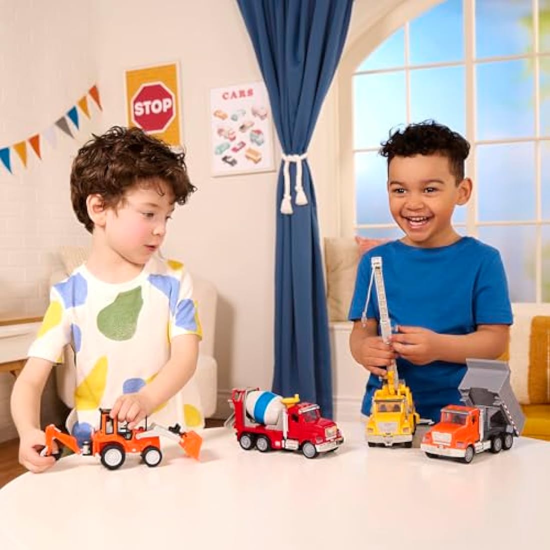 DRIVEN - Micro Cement Truck - Toy Truck with Cement Mixer and Crank - Trucks, Work Vehicles, and Construction Toys for Kids Aged 3+, Nylon/a, (Pack of 1)