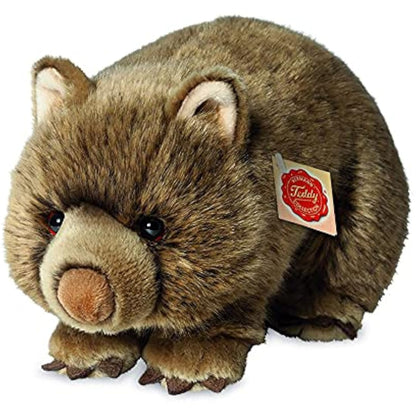 Teddy Hermann 91426 Wombat 10,2"/26 cm, Soft Toy, Plush Toy, Special Edition "Teddy Hermann Explains"