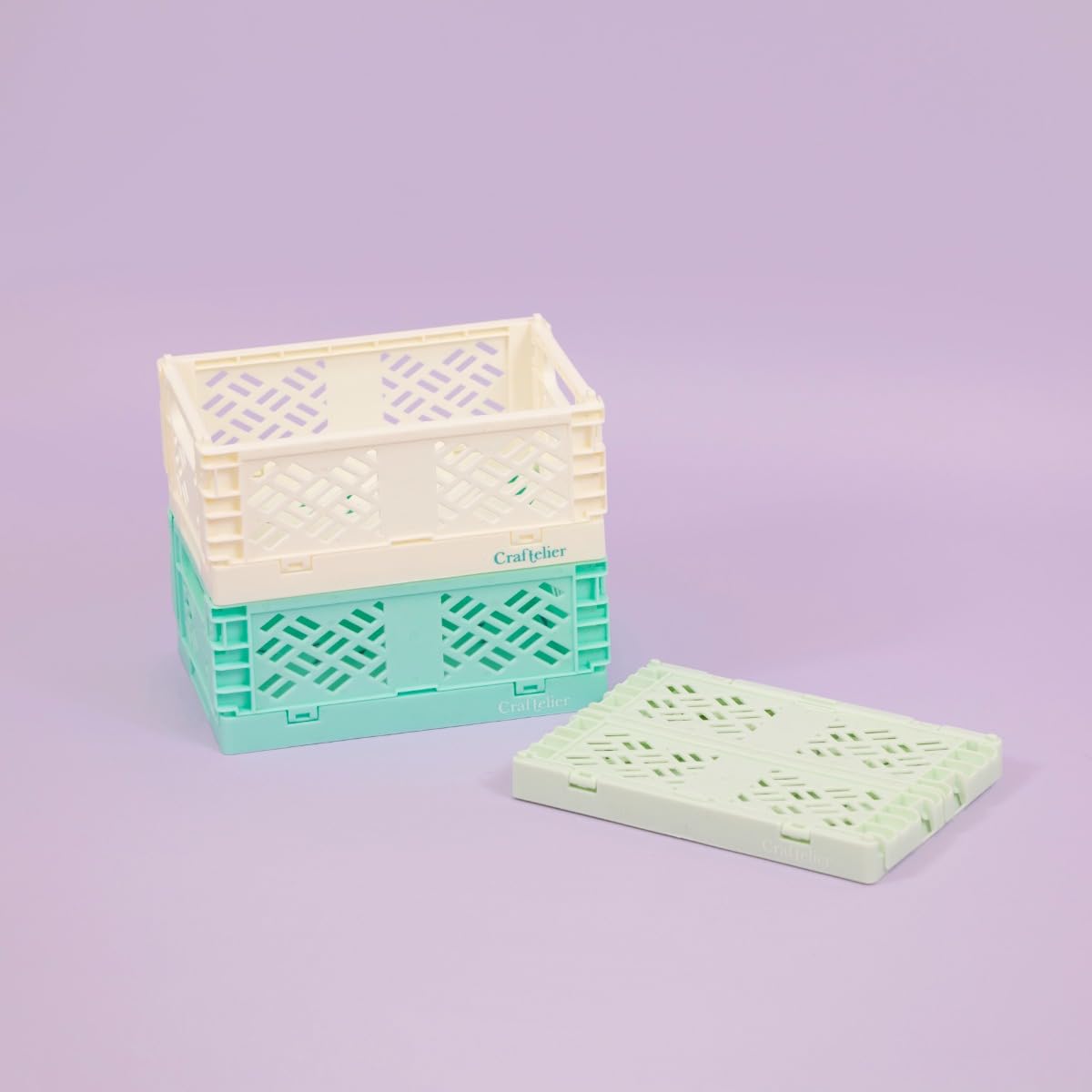 Craftelier - Box for Organization and Storage of Craft Materials | Foldable and Stackable Design | Small Size