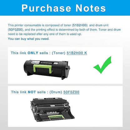 LCL Compatible Toner Cartridge 51B2H00 51B0HA0 High Yield (1 Black) Replacement for Lexmark MS417 MS417DN MS517 MS517DN MS617 MS617DN MS417 MS417DN MX417 MX417DN MX517 MX517DE MX617 MX617DE MX417de