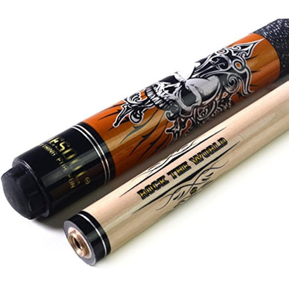 CUESOUL ROCKIN Series 58 Inches 21oz Professional Pool Cue Stick North American Maple Shaft Pearl Finish Carbon Ferrule Irish Linen Wrap Bag Pool Cue Set Billiards with Soft Case