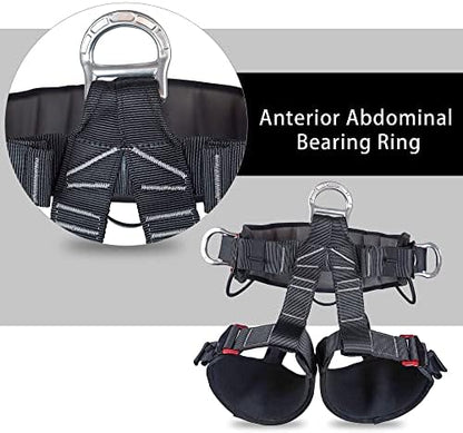 SOB Climbing Harness - High-Strength Polyester Safety Belt, Multi-Purpose for Mountaineering, Caving, Fire Rescue Equip