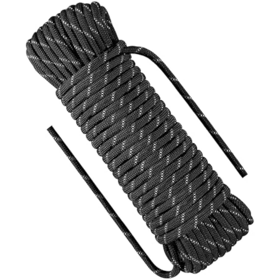 NorthPada 10 mm x 30 Meters Outdoor Marine Floating Rope for Boating, Fishing, Rafting, Camping, Hiking, Hunting, Anchor, Mooring, Dock Lines, Kayak, Canoe, Rescuing Reflective Black