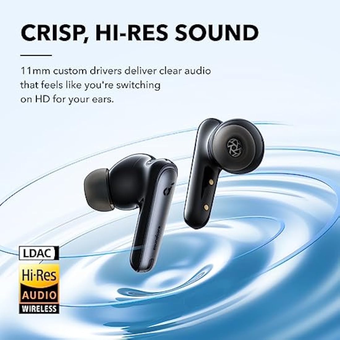 soundcore by Anker Liberty 4 NC Wireless Noise Cancelling Earbuds, 98.5% Noise Reduction, Adaptive Noise Cancelling to Ears and Environment, Hi-Res Sound, 50H Battery, Wireless Charging (black)