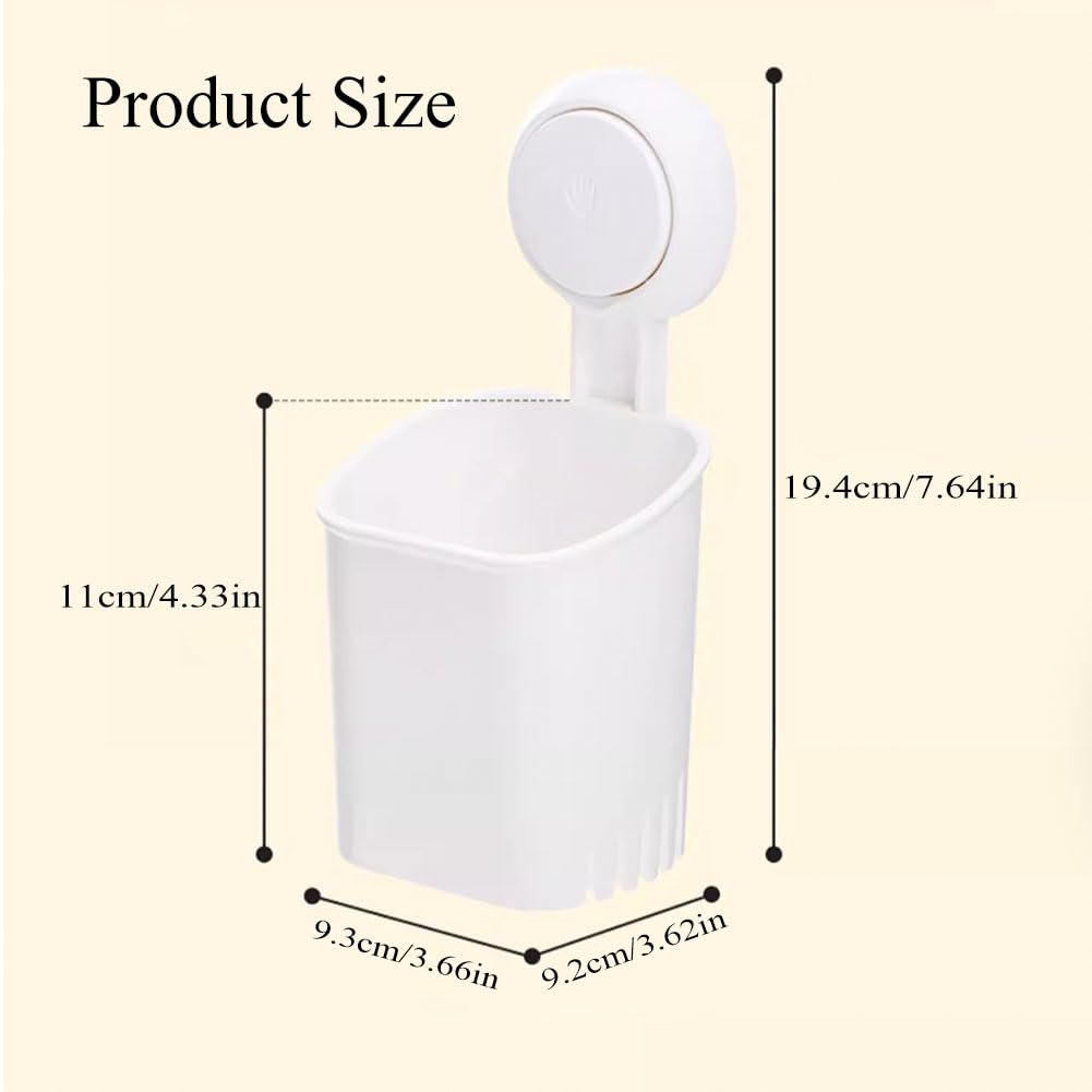 Toothbrush Holder Wall Mounted, MAX Hold 3 KG Suction Cup Toothbrush Holder No Drilling