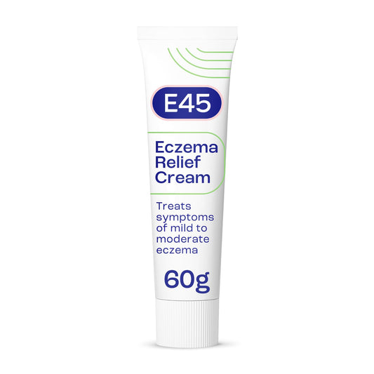 E45 Eczema Relief Cream 60g ? To Treat Symptoms of Eczema ? Reduces itching and redness ? Emollient Cream ? Steroid free