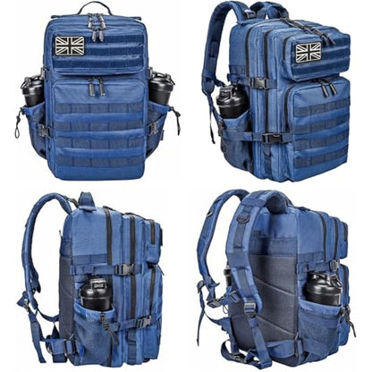 LHI Military Tactical Backpack for Men and Women 45L Large waterproof Rucksack for School, Hiking, Trekking, Hunting