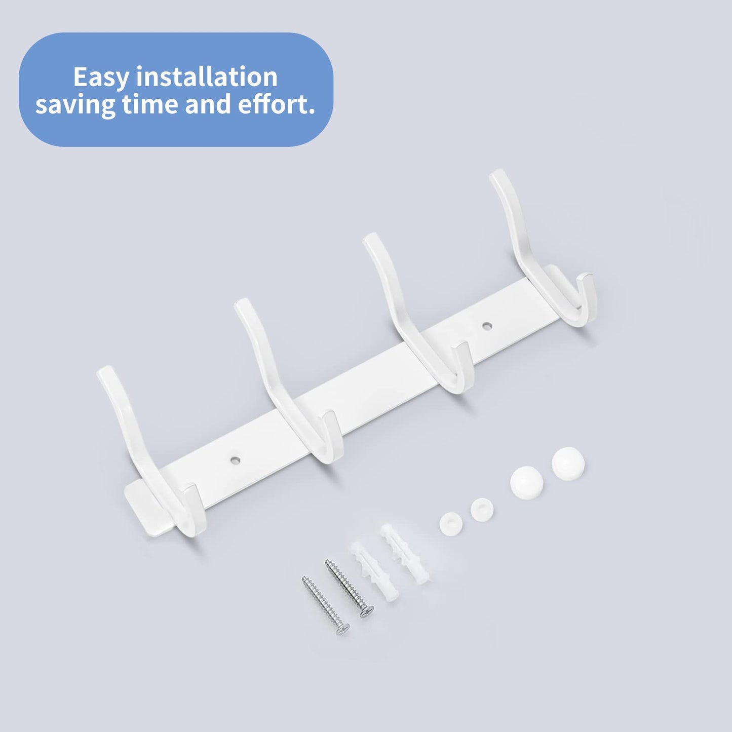 MEIJO Coat Hooks Wall Mounted, Coat Rack Wall Mounted Stainless Steel with 4 Hooks Heavy Duty Coat Hooks for Door, Bedroom, Bathroom, Kitchen