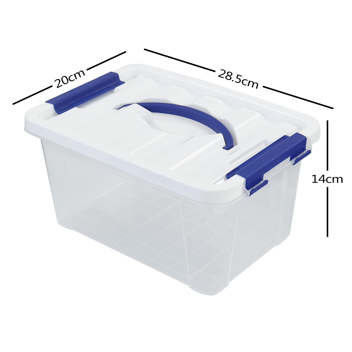 Nesmilers 6-Pack Plastic Boxes with Lid, 6 Liter Small Clear Storage Box