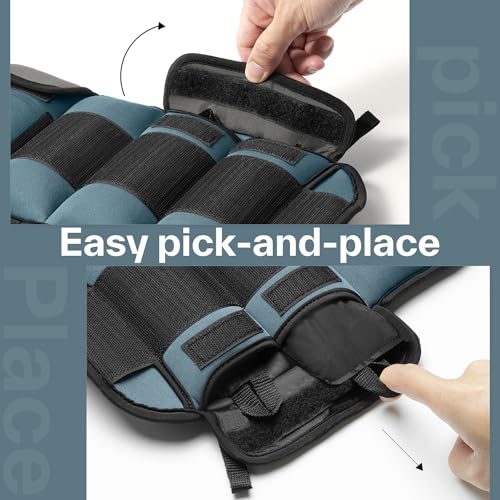 Sportneer Weight Cuffs, Adjustable Weights for Legs and Arms Ankle Weights Set, Weight Cuffs Foot with Adjustable Straps, 0.9-4.5 kg (per Ankle) / 1.8