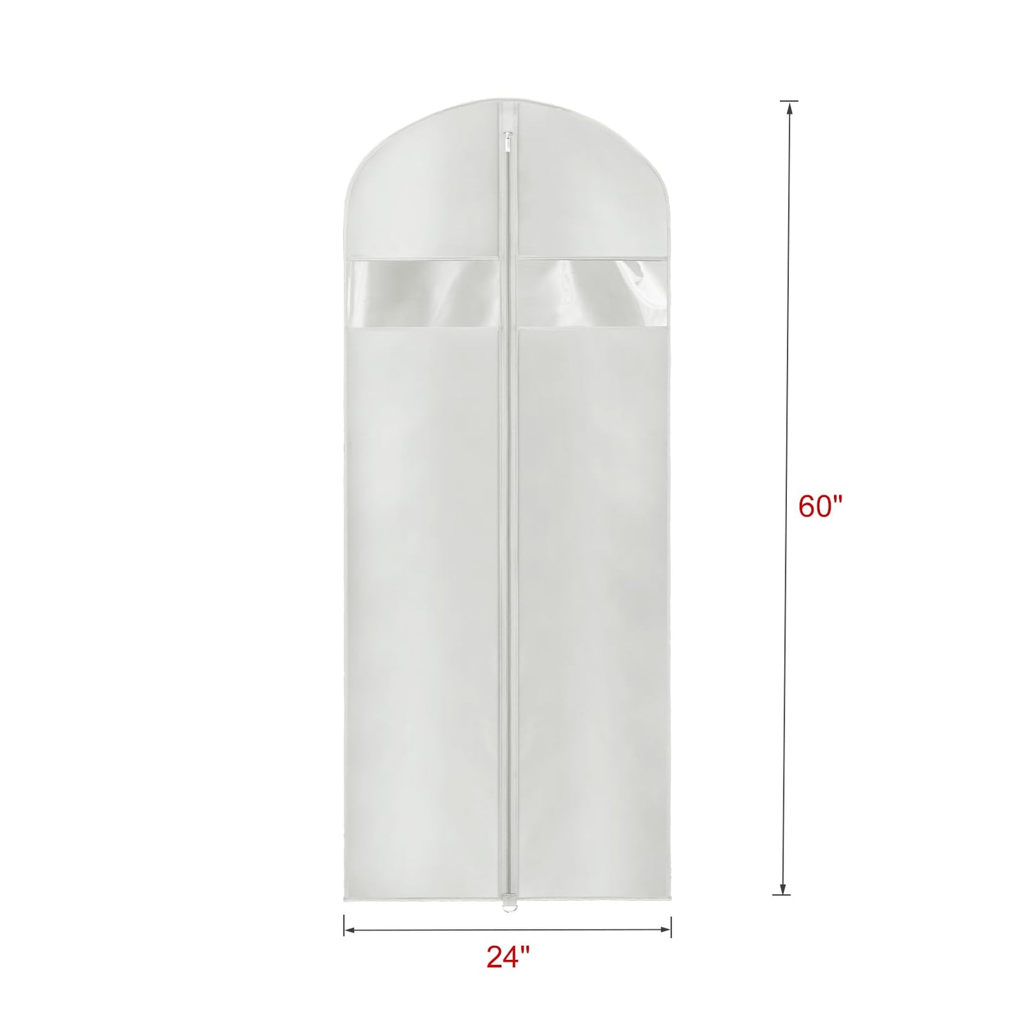 Univivi Garment Bags 60 inch Dress Bags Covers Full Length Grey, Set of 3
