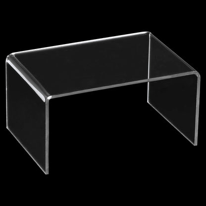 sourcing map Shoes Display Stand Rack, 150x100x75mm Acrylic Storage Shelf Holder Clear