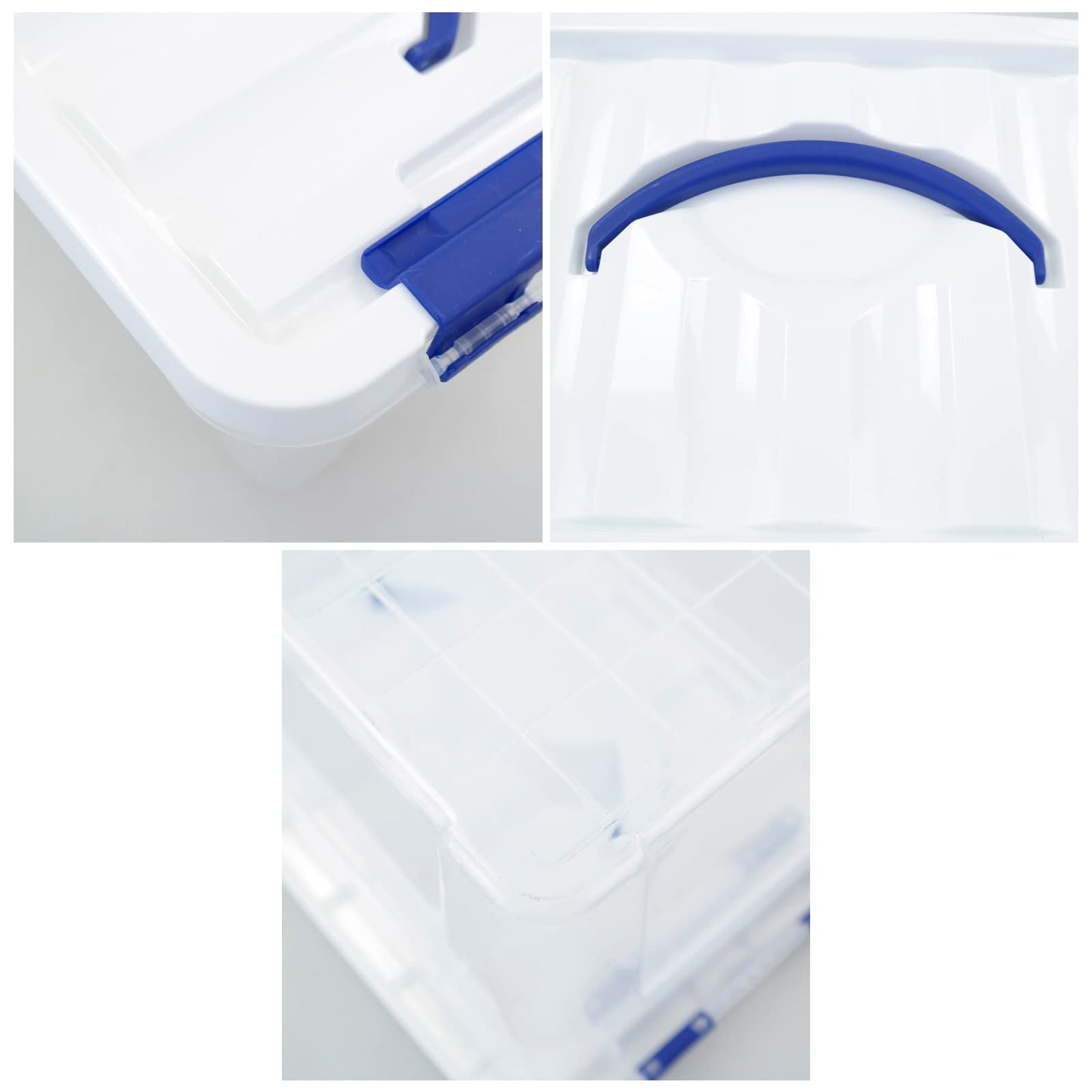 Joyeen 5.5 Liter Plastic Storage Boxes, 6-pack Plastic Clear Boxes with Lids