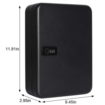Parrency Combination Lock Key Box with 48 Hooks, Large Wall Mount Combination Lock Cabinet, 11 4/5" x 9 1/5" x 3" Key Tags Included