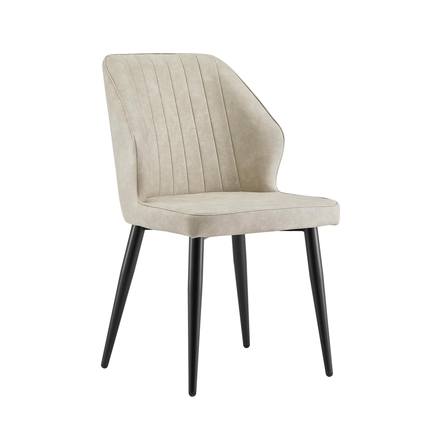 TUKAILAi Dining Chairs Set of 2, Faux Leather, Metal Legs, for Kitchen