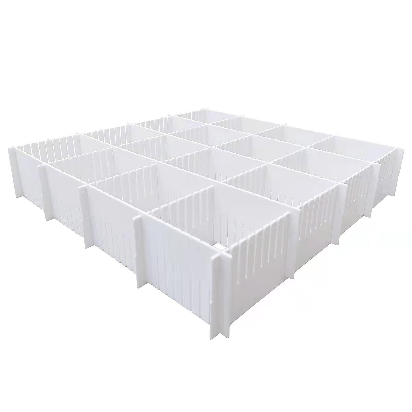 KnnRiim 20Pcs Drawer Dividers, 38x7 cm, Thin, Plastic Drawer Storage, Adjustable Drawer Organizer Separators for Clothes, Socks, Makeup, Kitchen