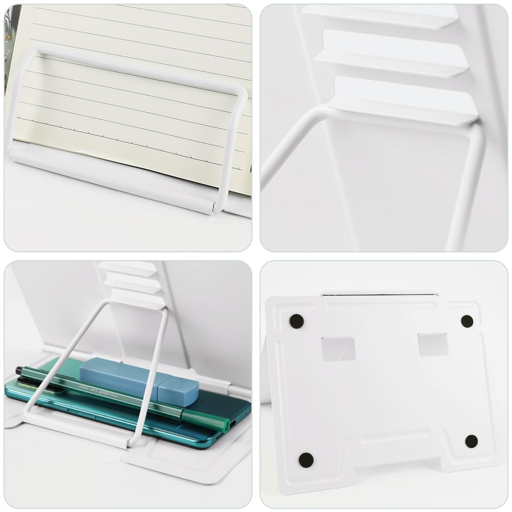 GmeDhc Metal Reading Stand, 6 Levels Adjustable Reading Stand, Children's Height Adjustable, Book Stand, Children Foldable