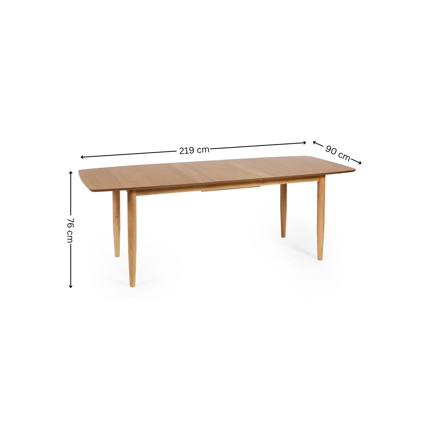 Julian Bowen Theia Extending Dining Table for 6, Brown - H76 x W219 x D90cm