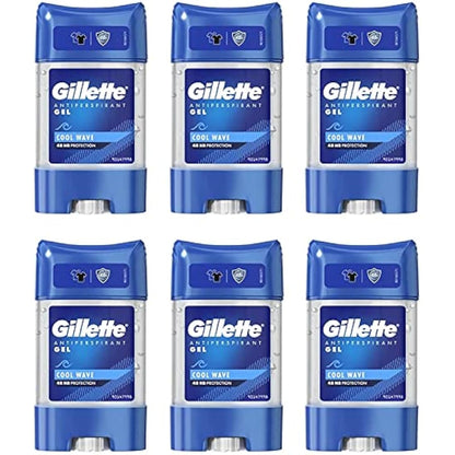 Gillette Clear Gel Cool Wave Antiperspirant Deodorant For Men 70ml, 48 Hour Invisible Sweat And Odour Protection, Invisible