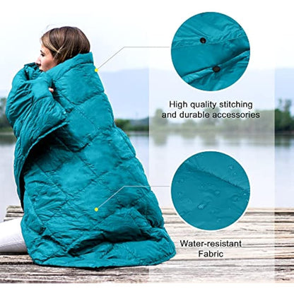 4Monster Camping Blanket Packable, Camping Quilt, Insulated Blanket Hammock Quilt, Camping Blanket for Cold Weather, Picnic, Hiking, Airplane, Travel, Beach, Stadium, Outdoor Gear, Grey, XL