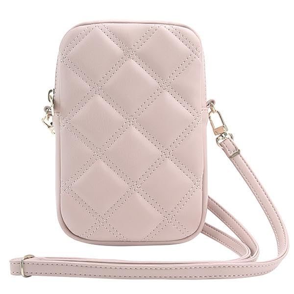 CG MOBILE Guess Mobile Phone Case GUWBZPSQSSGP Pink Zip Quilted 4G