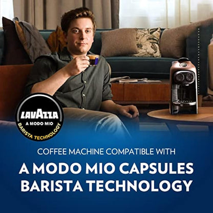 Lavazza, A Modo Mio Deséa Coffee Capsule Machine, Compatible with A Modo Mio Coffee Pods, Touch Interface, Sound Alerts, Automatic Shut-Off, Dishwasher-Safe Components, 1500W, 220-240V, White Cream