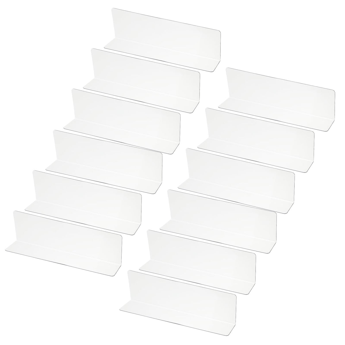 PATIKIL 12 Pack Shelf Dividers for Closet Organization, 200 x 30 x 60mm Acrylic Closets Separator Kitchen Cabinet Shelves Under Bed Blocker for
