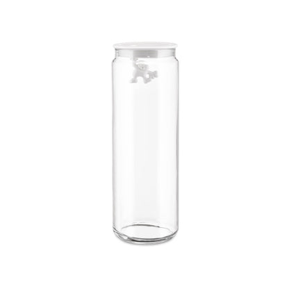 Alessi AMDR08 W Glass Gianni Jar A Little Man Holding On Tight Extra Large Kitchen Box with Hermetic Lid in Thermoplastic Resin, White, 2000 ml