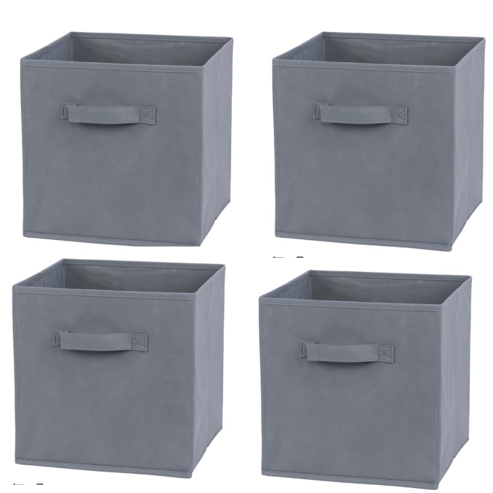 RampSupplies Foldable Storage Cubes with Handles, 30cm x 30cm x 30cm,Fabric Storage Boxes