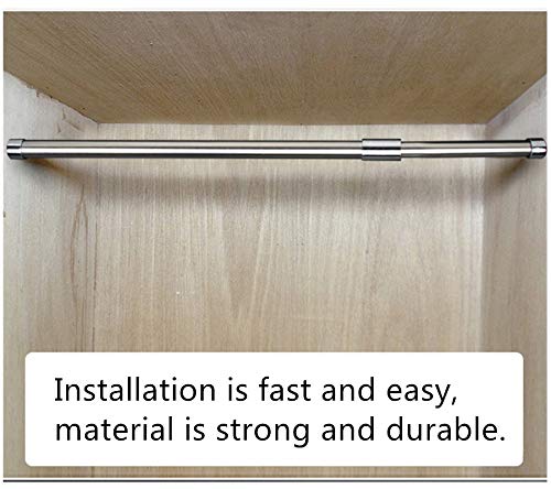 51-80cm Heavy-Duty Extendable Wardrobe Rail: Sturdy Hanging Rod for Closet